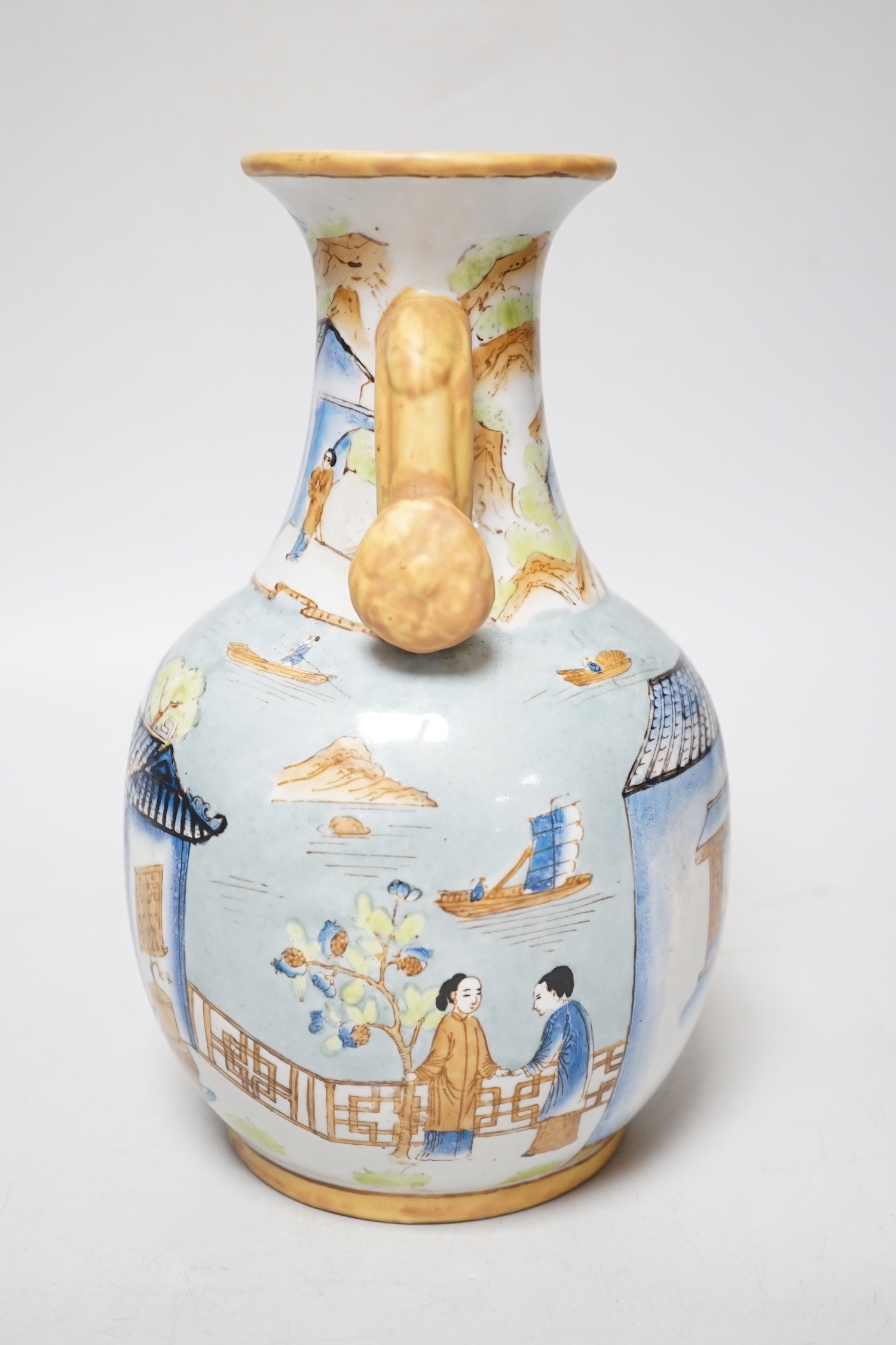 A Chinese enamelled porcelain vase, 23cm high